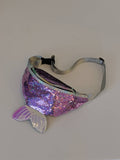 Purple Sequin Mermaid Fanny Pack Bachelorette Fanny Pack Last Splash Mermaid Purse