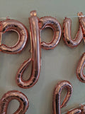 Rose Gold Cursive Happy Birthday Balloon Banner Birthday Party Decorations Rose Gold Birthday