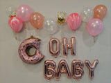 Oh Baby Donut Balloon Set Donut Baby Shower Baby Shower Decorations Sweet Baby Shower