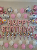 Happy Birthday Unicorn Decoration Kit Unicorn Balloons Unicorn Birthday Pink Happy Birthday Balloons Unicorn Balloons 42 pieces