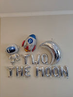 Two The Moon Balloon Set Second Birthday Party Decorations Astronaut Balloon Spaceship Balloon 2nd Birthday Space Balloons Includes All Show