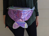Purple Sequin Mermaid Fanny Pack Bachelorette Fanny Pack Last Splash Mermaid Purse