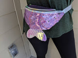 Purple Sequin Mermaid Fanny Pack Bachelorette Fanny Pack Last Splash Mermaid Purse