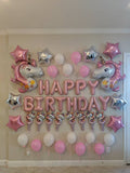 Happy Birthday Unicorn Decoration Kit Unicorn Balloons Unicorn Birthday Pink Happy Birthday Balloons Unicorn Balloons 42 pieces