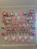Happy Birthday Unicorn Decoration Kit Unicorn Balloons Unicorn Birthday Pink Happy Birthday Balloons Unicorn Balloons 42 pieces