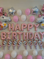 Happy Birthday Unicorn Decoration Kit Unicorn Balloons Unicorn Birthday Pink Happy Birthday Balloons Unicorn Balloons 42 pieces