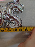 Silver cursive feliz cumpleanos Balloons