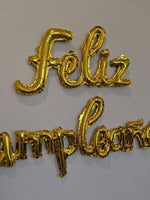Gold Feliz Cumpleanos Balloons