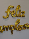 Gold Feliz Cumpleanos Balloons