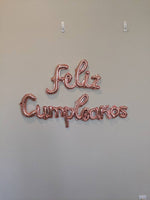 Rose Gold Feliz Cumpleanos Balloons