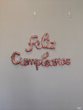 Rose Gold Feliz Cumpleanos Balloons