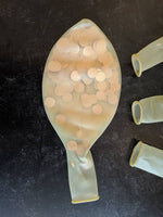 6 Pack 36" Rose Gold Confetti Balloons Jumbo Rose Gold Balloons Wedding Balloons