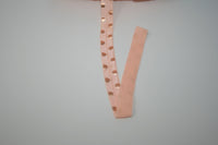 Blush and Rose Gold Polka Dot 5/8" Fold Over Elastic 100 Yard Spool, FOE elastic, headband elastic, hair tie elastic, mask elastic, elastic