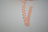 Blush and Rose Gold Polka Dot 5/8" Fold Over Elastic 100 Yard Spool, FOE elastic, headband elastic, hair tie elastic, mask elastic, elastic