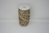 Leopard Print 5/8" Fold Over Elastic 100 Yard Spool, FOE elastic, headband elastic, hair tie elastic, mask elastic, elastic trim