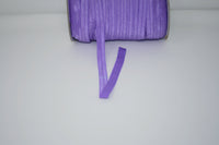 Lilac 5/8" Fold Over Elastic 100 Yard Spool, FOE elastic, headband elastic, hair tie elastic, mask elastic, elastic