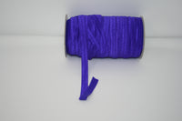 Purple 5/8" Fold Over Elastic 100 Yard Spool, FOE elastic, headband elastic, hair tie elastic, mask elastic, elastic