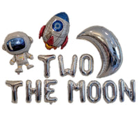 Two The Moon Balloon Set Second Birthday Party Decorations Astronaut Balloon Spaceship Balloon 2nd Birthday Space Balloons Includes All Show
