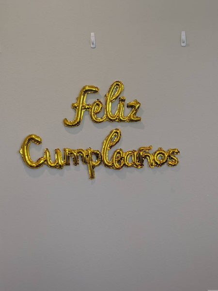 Gold Feliz Cumpleanos Balloons
