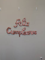 Rose Gold Feliz Cumpleanos Balloons