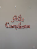Rose Gold Feliz Cumpleanos Balloons