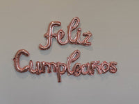 Rose Gold Feliz Cumpleanos Balloons