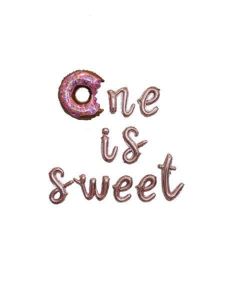Cursive One is Sweet Balloon Party Pack Includes Everything Shown 1st birthday balloons first birthday balloons 1st bday donut balloon set