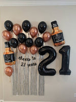 Cheers to 21 Years Party Decoration Set Whiskey Balloons Legal AF 21st Birthday Balloons Jumbo 21 Finally 21 Cheers and Beers Giant 21