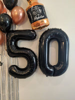Cheers to 50 Years Birthday Decoration Set 50th Birthday Decorations Whiskey Balloons 50th Birthday Balloons Jumbo Black 50