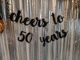 Cheers to 50 Years Birthday Decoration Set 50th Birthday Decorations Whiskey Balloons 50th Birthday Balloons Jumbo Black 50