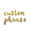 Custom Cursive Balloon Phrase Gold Cursive Balloon Banner Cursive Letters Custom Balloons  *Priced per letter, enter quantity at checkout*