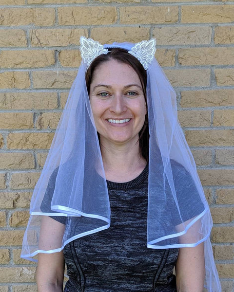Last Meow Bride to Be Veil Bachelorettte Veil Last Meow Before The Vow Bridal Veil Cat Bridal Veil Bride to Be Veil Bachelorette Party
