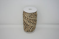 Leopard Print 5/8" Fold Over Elastic 100 Yard Spool, FOE elastic, headband elastic, hair tie elastic, mask elastic, elastic trim