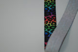 Colorful Leopard 5/8" Fold Over Elastic 100 Yard Spool, FOE elastic, headband elastic, hair tie elastic, mask elastic, elastic trim