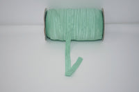 Mint 5/8" Fold Over Elastic 100 Yard Spool, FOE elastic, headband elastic, hair tie elastic, mask elastic, elastic trim