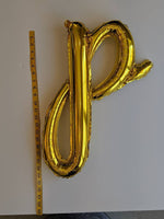 Custom Cursive Balloon Phrase Gold Cursive Balloon Banner Cursive Letters Custom Balloons  *Priced per letter, enter quantity at checkout*