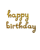 Gold Cursive Happy Birthday Balloon Banner Birthday Party Decorations Gold Birthday Gold Birthday Banner Gold Birthday Decorations