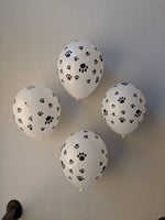 Lets Purrrty Balloon Set Paw Print Balloon Lets Purrty Pet Birthday Balloon Rose Gold Cursive Meow Balloon Pawty Cat Birthday Party