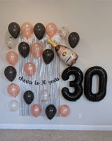 Cheers to 30 Years Balloon Party Pack 30 Birthday Decorations 30th Birthday Balloons Dirty Thirty Champagne 30th Birthday