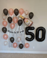 Cheers to 50 Years Balloon Party Pack 50 Birthday Decorations 50th Birthday Balloons Dirty Thirty Champagne 50th Birthday