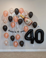 Cheers to 40 Years Balloon Party Pack 40 Birthday Decorations 40th Birthday Balloons Dirty Thirty Champagne 40th Birthday