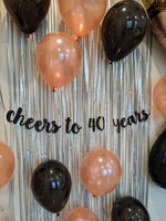 Cheers to 40 Years Balloon Party Pack 40 Birthday Decorations 40th Birthday Balloons Dirty Thirty Champagne 40th Birthday