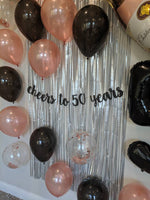 Cheers to 50 Years Balloon Party Pack 50 Birthday Decorations 50th Birthday Balloons Dirty Thirty Champagne 50th Birthday