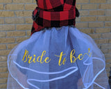 Flannel Fling Bridal Veil Bride to Be Bachelorette Veil Flannel Fling Before the Ring Bach and Boozy Camping Bachelorette Outdoor Bach Party