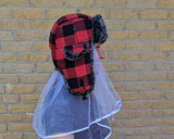 Flannel Fling Bridal Veil Bride to Be Bachelorette Veil Flannel Fling Before the Ring Bach and Boozy Camping Bachelorette Outdoor Bach Party