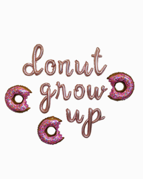 Donut Grow Up Party Pack Includes Everything Shown 2nd birthday donut balloons donut birthday donut balloon set