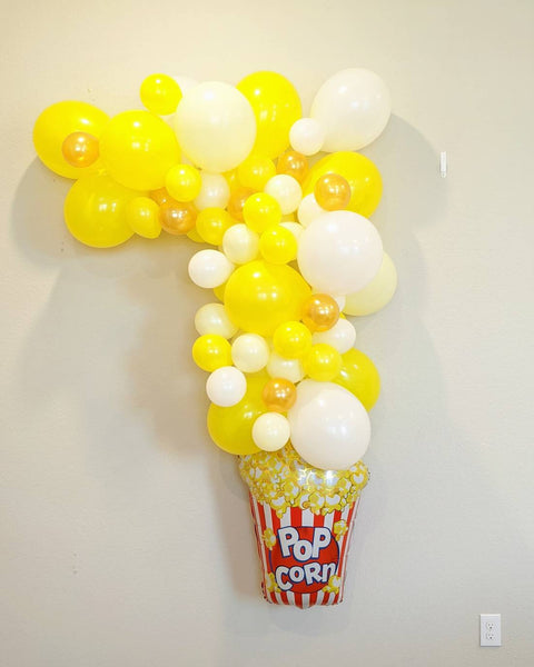 Popcorn Balloon Garland Popcorn Balloon Movie Night Decorations Everything Pictured Included About to Pop Popcorn Baby Shower Poppin Party