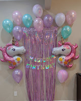 Magical Birthday Decorations Unicorn Balloons Unicorn Birthday Balloons Birthday Balloons Birthday Banner Includes all pictured balloons