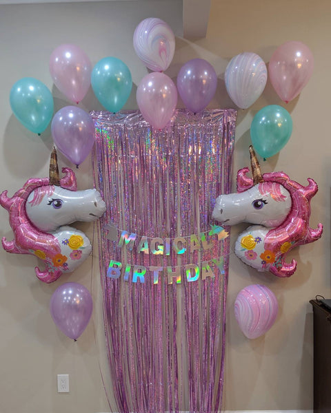 Magical Birthday Decorations Unicorn Balloons Unicorn Birthday Balloons Birthday Balloons Birthday Banner Includes all pictured balloons