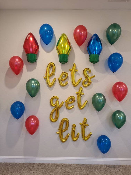Christmas Decoration Kit Lets Get Lit Balloons Christmas Party Balloons Christmas Light Balloons Christmas Bsllooms Christmas Party Decorati